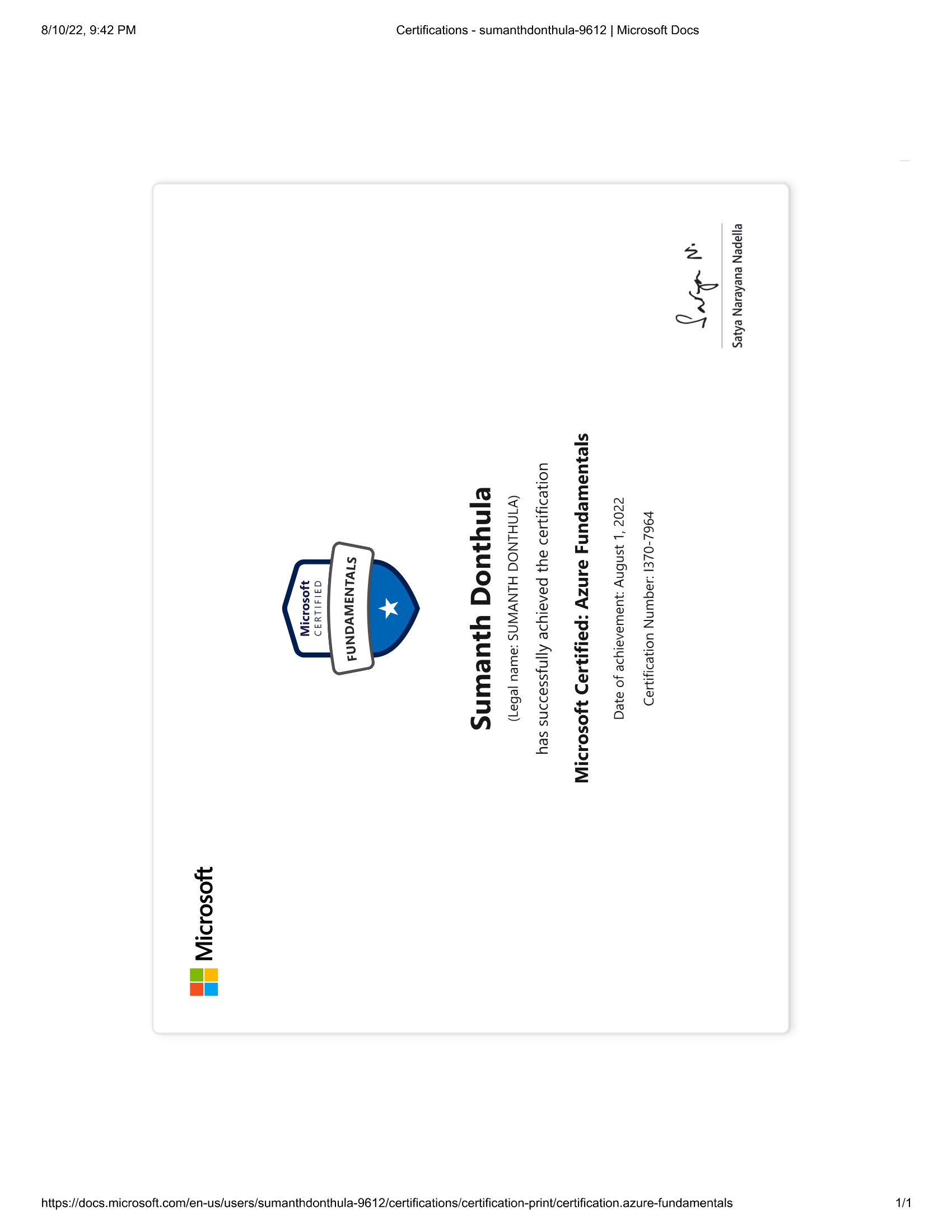 Certification 2